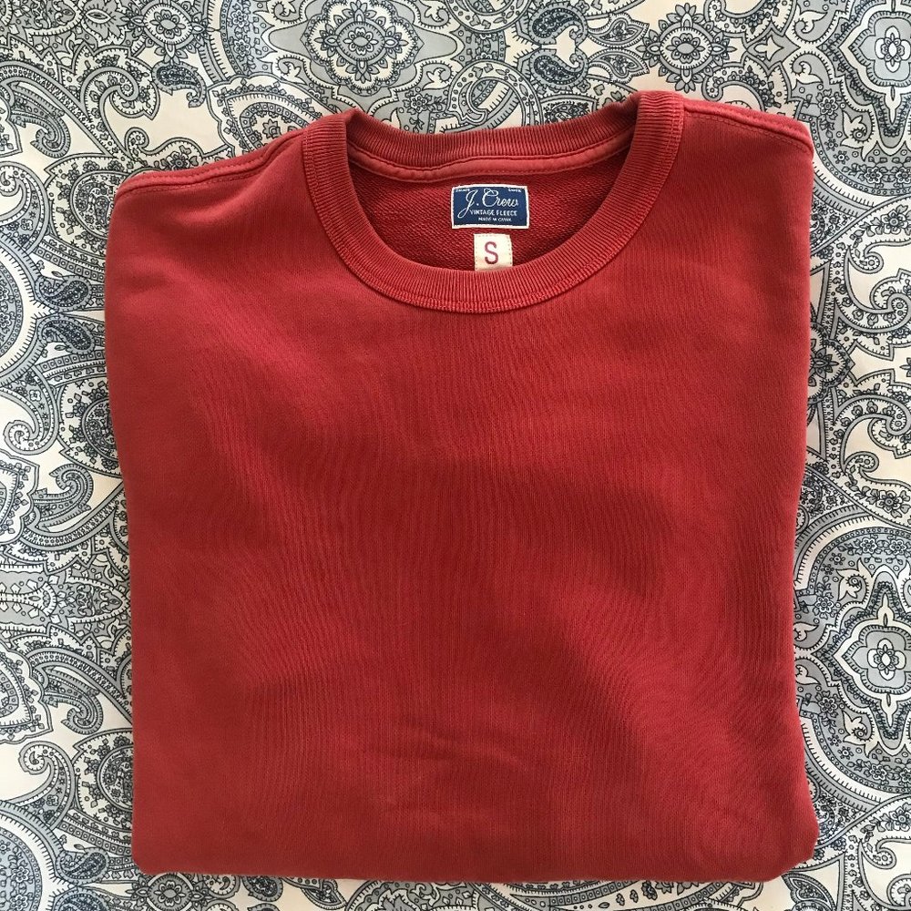 J Crew Light Red Crewneck Sweatshirt